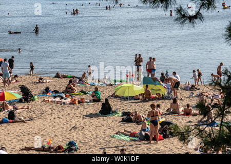 Strandbad Müggelsee, Sommer 2019, Berlin Köpenik, Deutschland Stockfoto