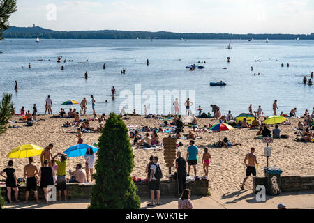 Strandbad Müggelsee, Sommer 2019, Berlin Köpenik, Deutschland Stockfoto