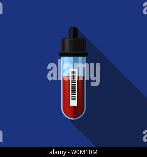 Reagenzglas mit Blut Stock Vektor