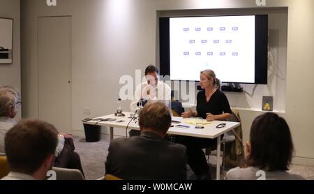 Der Foreign Press Association Diskussion mit Jason Langrish auf Brexit und die Kanada Abkommen vom 27. Juni 2019 ausländische Presse Zentrale. London UK Stockfoto