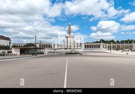 Blick auf Heiligtum Unserer Lieben Frau von Fatima, Portugal Stockfoto