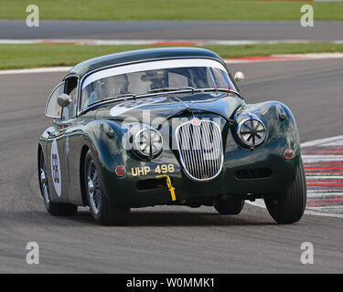 Marc Gordon, Jaguar XK 150 FHC, HRDC Touring Greats, Pre-60 Tourenwagen, eingeladen, TC63, Donington historische Festival, Mai 2019, Motor Racing, Motor spor Stockfoto