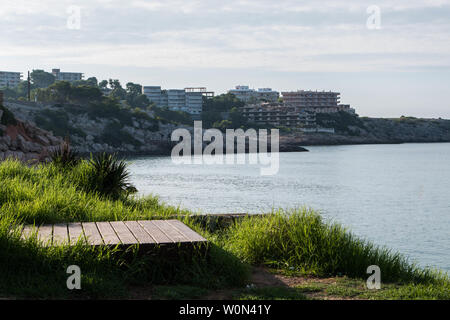 Einige Apartments in der Küste von Salou. Reiseziel in Katalonien, Spanien Stockfoto