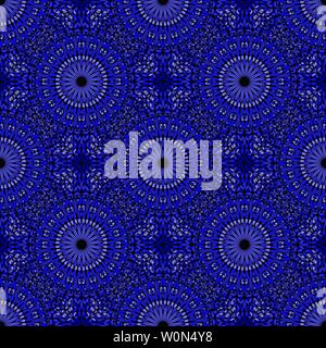 Nahtlose mandala Mosaik ornament Muster Design Hintergrund - Dunkelblau geblümten Geistliche orientalische elegante Vector wallpaper Grafik Stock Vektor