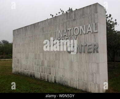 Der Eingang zu den nationalen Schmetterling Zentrum außerhalb von McAllen, Texas am 9. Januar 2019. Die vorgeschlagene Grenze Mauer ist die Heimat vieler Formen der Tierwelt zu zerstören, sagt Geschäftsführer des Zentrums Marianna Trevino-Wright. Foto von Patrick Timmons/UPI Stockfoto