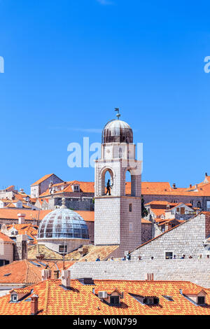 Glockenturm Der Glockenturm in Dubrovnik, Kroatien Stockfoto
