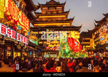 Shanghai Garden Lantern Festival Stockfoto