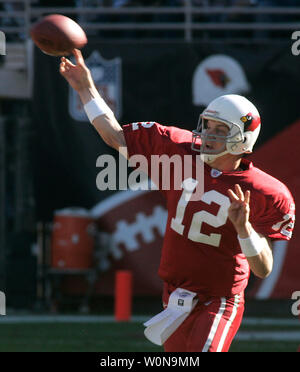 Arizona Cardinals QB Josh McCown wirft einen Pass gegen die New York Giants am 07.11.14, 2004 in Tempe, AZ. Die Kardinäle die Riesen besiegte 17-14. (UPI FOTO/DAS Befugnisse) Stockfoto