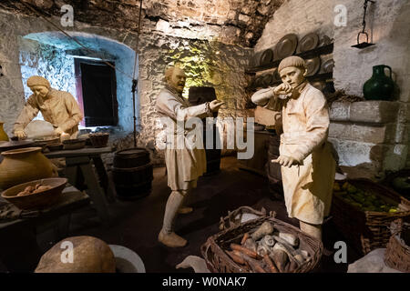 Innenraum der Großen Küchen in Stirling Castle in Stirling, Schottland, Großbritannien Stockfoto