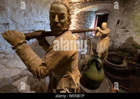 Innenraum der Großen Küchen in Stirling Castle in Stirling, Schottland, Großbritannien Stockfoto