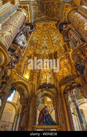 Beeindruckende Cuesta - runde Kirche im Kloster von Christus in Tomar, Portugal Stockfoto