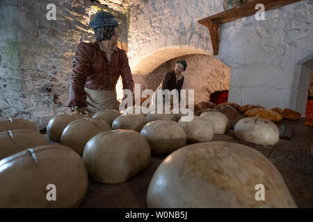 Innenraum der Großen Küchen in Stirling Castle in Stirling, Schottland, Großbritannien Stockfoto