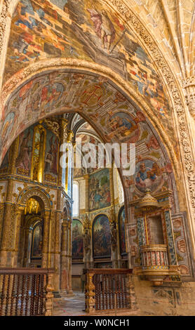 Beeindruckende Cuesta - runde Kirche im Kloster von Christus in Tomar, Portugal Stockfoto