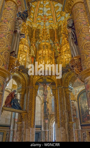 Beeindruckende Cuesta - runde Kirche im Kloster von Christus in Tomar, Portugal Stockfoto