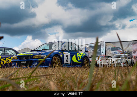 Colin Mcraes Subaru Impreza 22b WRC Rallye Auto in Goodwood Festival der Geschwindigkeit 2018 Stockfoto