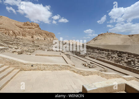 Deir el-Medina Dorf in die Stadt Luxor, Ägypten Stockfoto