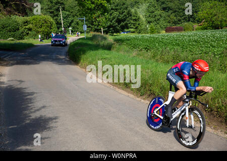 Mark Christian von Team Wiggins Le Col, mal der Elite Männer Versuch an der Nationalstraße Meisterschaften, die in Norfolk Juni 2019 nahm Stockfoto