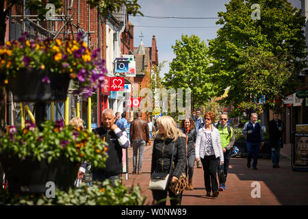 Grove Street Fußgängerzone Lane in Wilmslow Cheshire Stockfoto