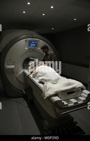 Patienten erhalten ein MRI Stockfoto