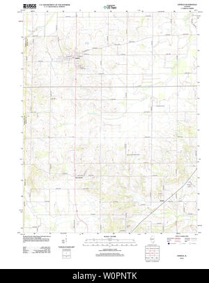 USGS TOPO Karte Illinois IL Enfield 20120807 TM Wiederherstellung Stockfoto