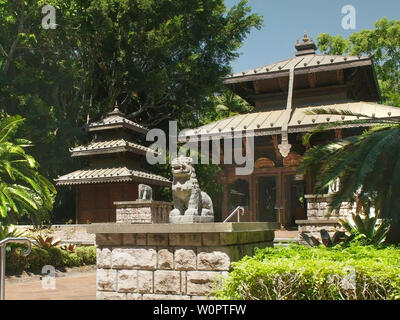 BRISBANE, Australien - März 7, 2017: Der nepalesische Tempel in South Bank, Brisbane. Stockfoto