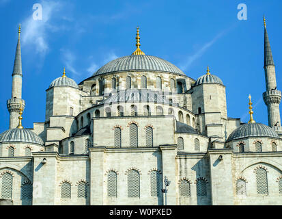 Der Sultan Ahmed Moschee ist ein historischen Moschee in Istanbul, Türkei. Ein beliebter Touristenort, der Sultan Ahmed Moschee weiterhin als M-Funktion Stockfoto