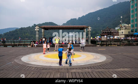 Nantou, Taiwan - 01 Mar 2019: Lokaler Markt auf der Insel Sun Moon Lake Stockfoto