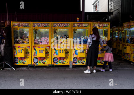 Nantou, Taiwan - 01 Mar 2019: Lokaler Markt auf der Insel Sun Moon Lake Stockfoto