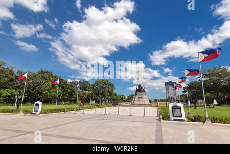 Manila, Philippinen - 3. Januar 2017: Denkmal in Erinnerung an Jose Rizal, Held in Luneta Park Stockfoto