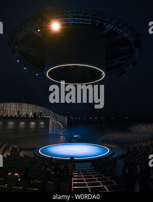 Pasadena, Kalifornien, USA. 27 Juni, 2019. Einen allgemeinen Überblick über das Theater der Lunar Dome für die Apollo 11 Medien Vorschau Veranstaltung im Rose Bowl in Pasadena, Kalifornien. Credit: Billy Bennight/ZUMA Draht/Alamy leben Nachrichten Stockfoto