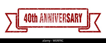 40. Jahrestag grunge Band. 40-jähriges Jubiläum. 40. Jahrestag banner Stock Vektor