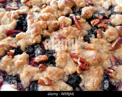 In der Nähe von Cherry und Pecan Pie Crust. Stockfoto