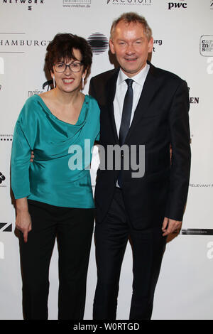 Maria Köpf, Lutz Marmor, WarumUp 2018, Eroeffnungsparty der Filmfoerderung Schleswig Holstein und Hamburg, Hamburg Kampnagel, 24.01.2018 Stockfoto