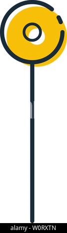 Drücken Sie pin Symbol Leitung, umriss Vektor Zeichen, linear style Piktogramm isoliert auf Weiss. Pin Symbol, Logo Illustration. Eps 10. Stock Vektor