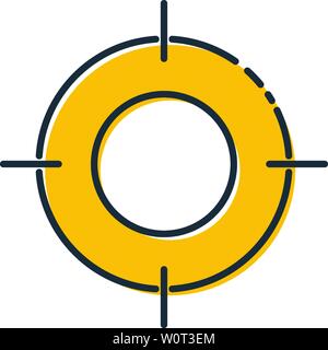 Ziel Symbol in trendigen Flat Style auf weißem Hintergrund. Ziel Symbol für Ihre Web site Design, Logo, App, UI. Vector Illustration, EPS 10. Stock Vektor