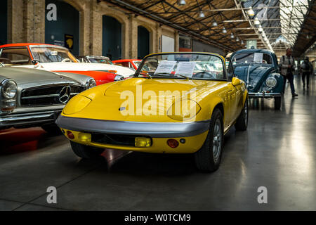 BERLIN - Mai 06, 2018: Sportwagen Lotus Elan S 4,1968. Ausstellung 31. Oldtimertage Berlin-Brandenburg (31 Berlin-Brandenburg Oldtimer Tag). Stockfoto