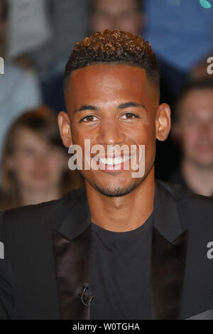 Dennis Aogo (Fussballer), Markus Lanz Live aus dem Studio Stahltwiete, Hamburg, 19.06.2018 Stockfoto