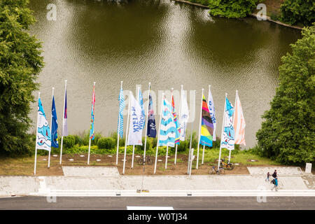 Kiel, Deutschland - Juni 24, 2018: Impressionen aus dem 9. und letzten Tag der Kieler Woche 2018 Stockfoto