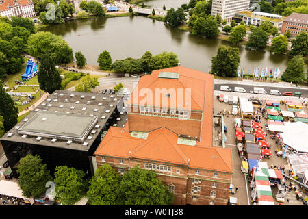 Kiel, Deutschland - Juni 24, 2018: Impressionen aus dem 9. und letzten Tag der Kieler Woche 2018 Stockfoto