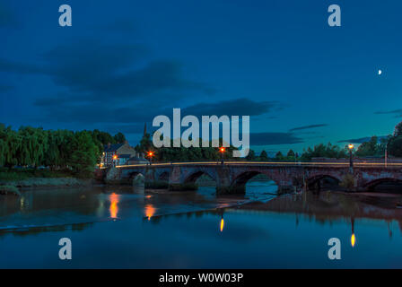 Die alte Dee Brücke in Chester, Großbritannien Stockfoto