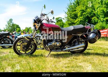 PAAREN IM GLIEN, Deutschland - 19. MAI 2018: Motorrad Kawasaki Z 1000 ST, 1980. Oldtimer-show 2018 sterben. Stockfoto