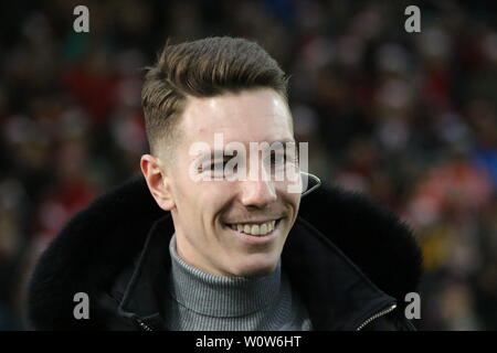 Florian Kath (Freiburg), 1. BL: 18-19: 14. Sptg. - SC Freiburg gegen RB Leipzig DFL-Bestimmungen verbieten die Verwendung von Fotografien als BILDSEQUENZEN UND/ODER QUASI-VIDEO Foto: Joachim Hahne/johapress Stockfoto