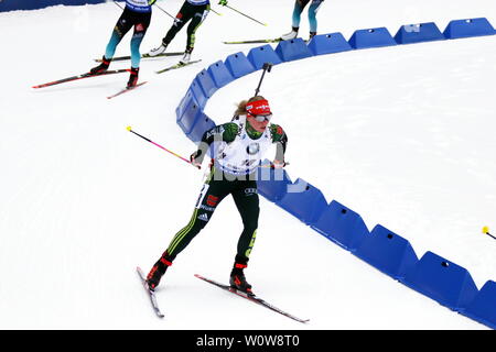 Franziska Hildebrand (WSV Clausthal-Zellerfeld) beim IBU Biathlon Massenstart der Damen Weltcup in Ruhpolding 2019 Stockfoto