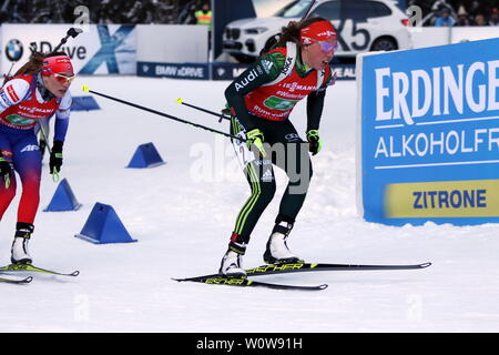 Laura Dahlmeier (SC Partenkirchen) beim IBU Biathlon Staffelrennen der Damen Weltcup in Ruhpolding 2019 Stockfoto