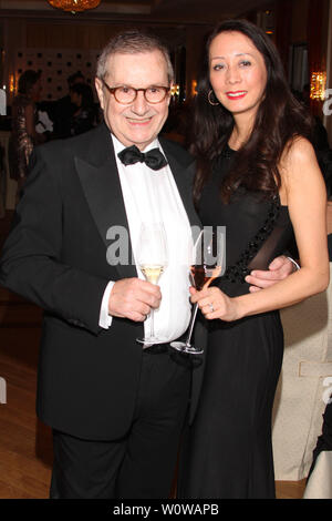 Jan Hofer und Phong Lan Truong, Champagner Preis fuer Lebensfreude, Hotel Louis C. Jacob, Hamburg, 11.02.2019 Stockfoto