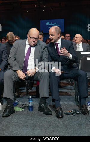 ITB Berlin 2019 - Eröffnungsfeier. Peter Altmaier, Bundesminister für Wirtschaft und Energie, Dr. Ing. Christian Göke, Vorsitzender der Geschäftsführung der Messe Berlin (v. l. n. r.) Stockfoto