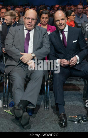 ITB Berlin 2019 - Eröffnungsfeier. Peter Altmaier, Bundesminister für Wirtschaft und Energie, Dr. Ing. Christian Göke, Vorsitzender der Geschäftsführung der Messe Berlin (v. l. n. r.) Stockfoto