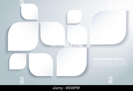 Info Grafik Vektor Vorlage mit 4 Optionen. Kann für Web, Diagramm, Grafik, Präsentation, Grafik, Report, Schritt für Schritt Infografiken verwendet werden. Abstrakte bac Stockfoto