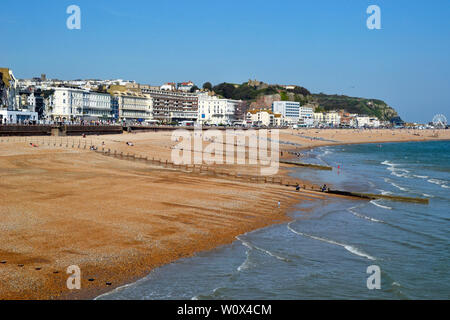 Strand von Hastings, Hastings, East Sussex, Großbritannien Stockfoto