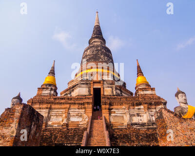 Wat Yai Chai Mongkons, Ayutthaya, Thailand Stockfoto